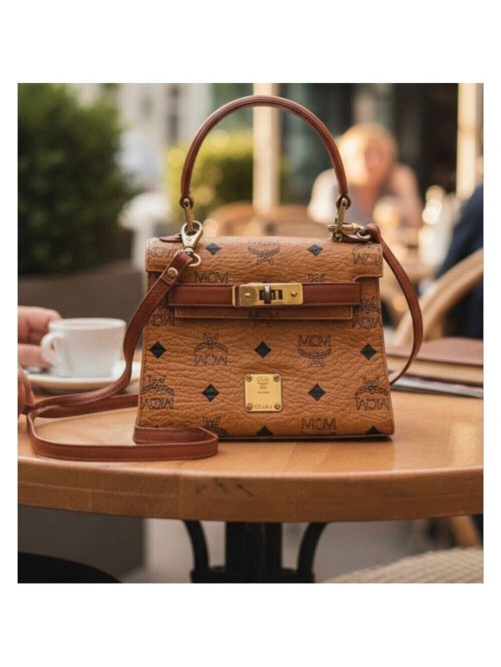 MCM Mini Visetos Kelly Heritage Satchel - Picture 1 of 11